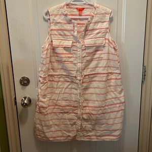 Striped Linen Blend Dress